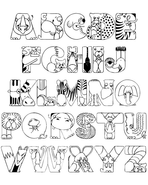 Crazy Zoo Alphabet Coloring Pages Abc Coloring Pages 480x600 Crazy Zoo Alphabet Coloring Pages Abc Coloring Pages
