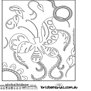 300x300 Aboriginal Colouring Pages Brisbane Kids