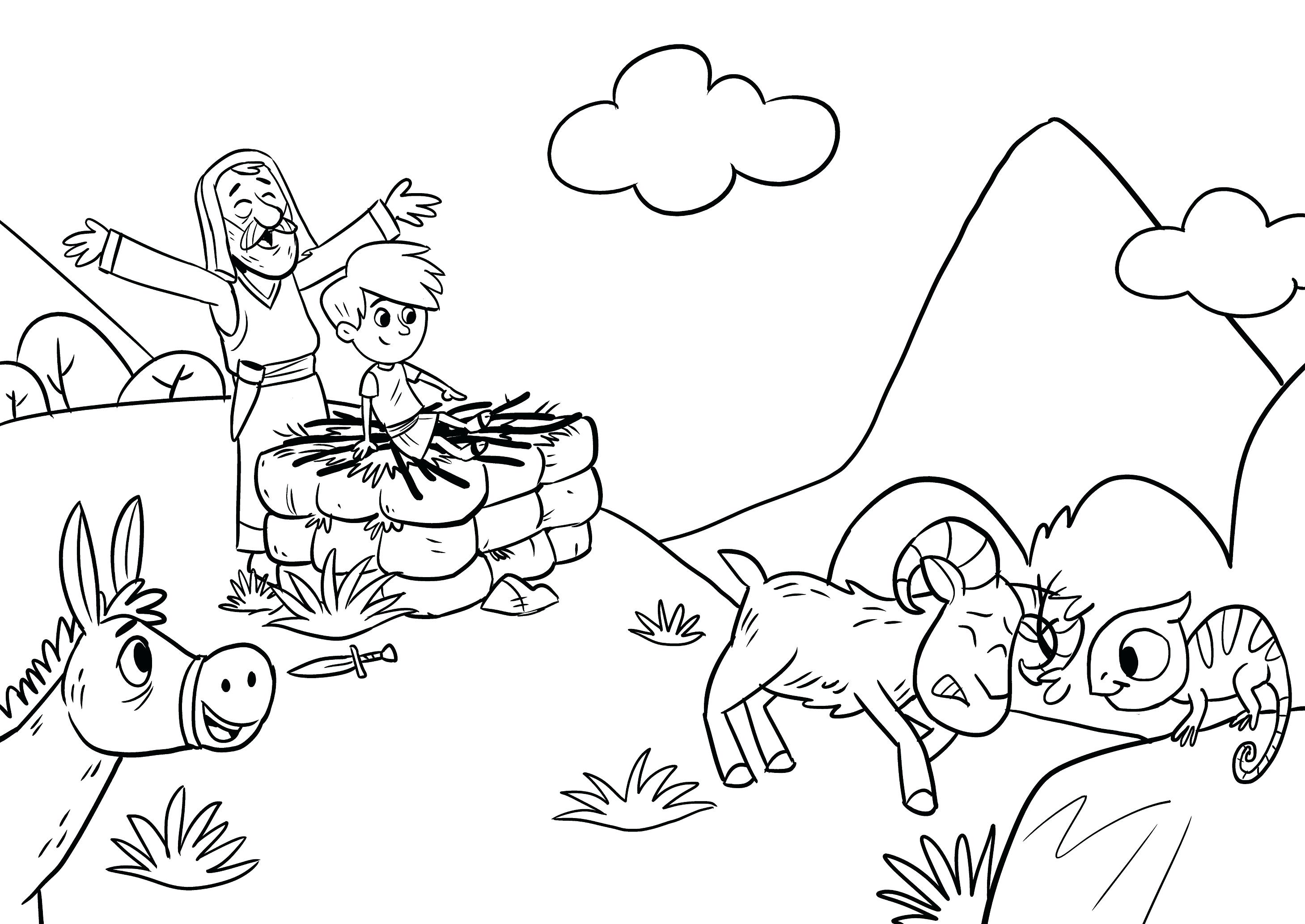 2918x2067 Love Abraham And Isaac Coloring Page Fundamentals Pages Rallytv