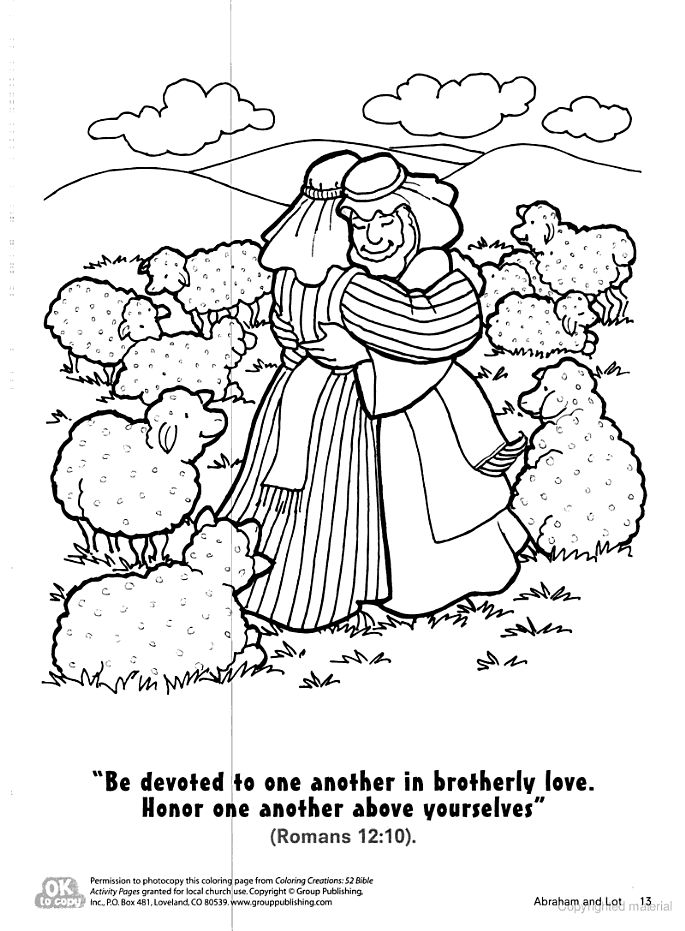 Abraham And Lot Coloring Page