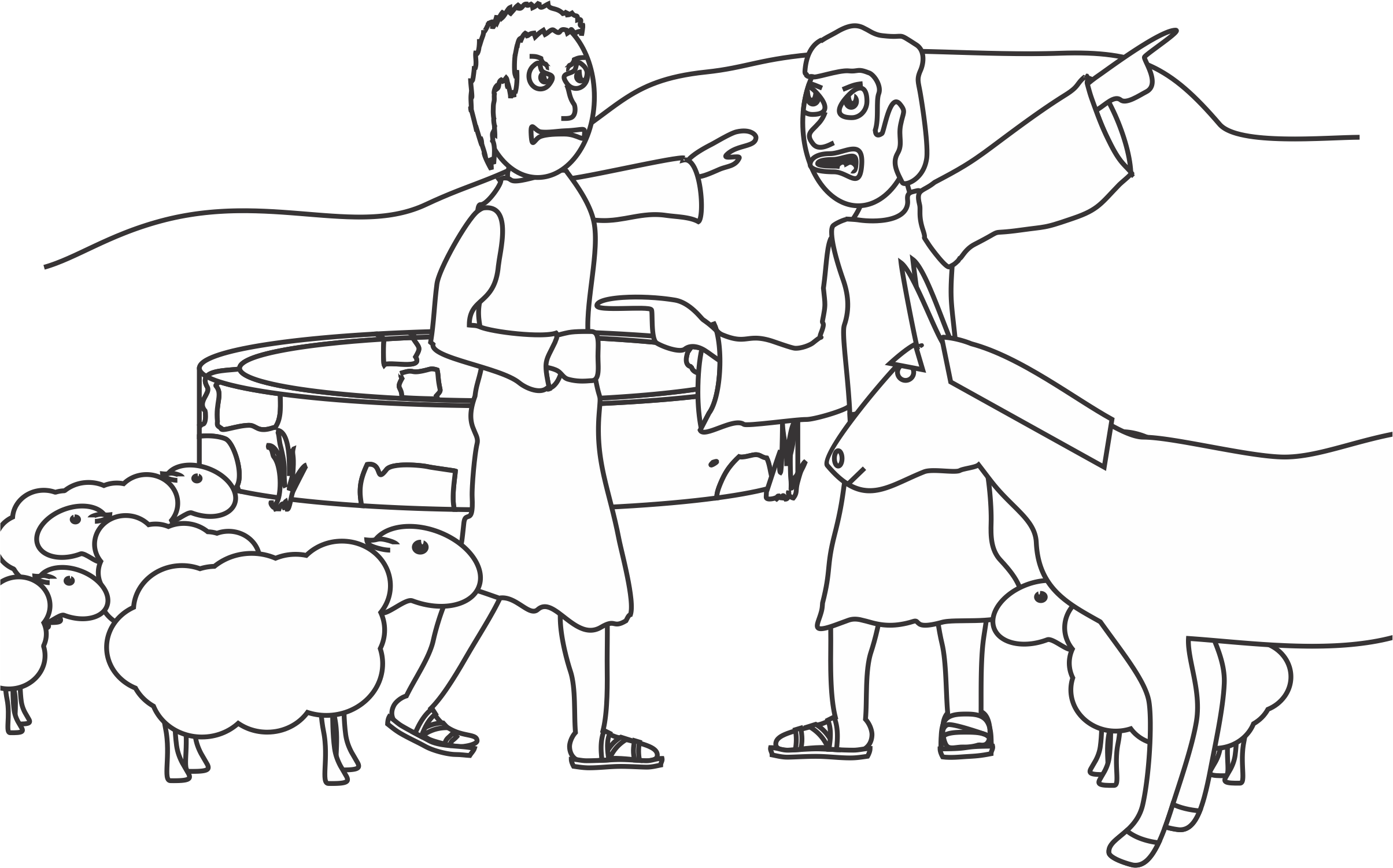 2409x1502 Abraham And Lot Coloring Page Abraham Amp Lot's Seperation