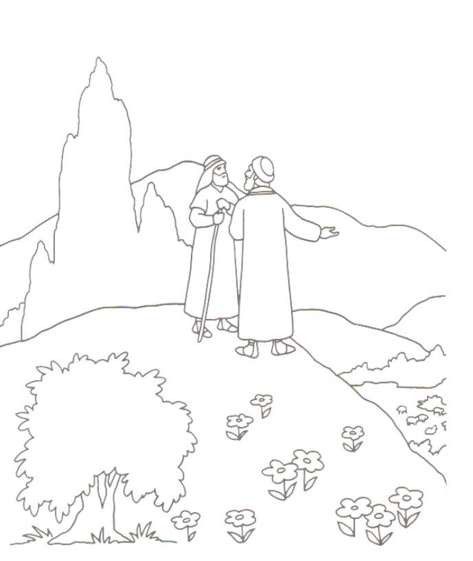 689x816 Abraham And Lot Coloring Pages