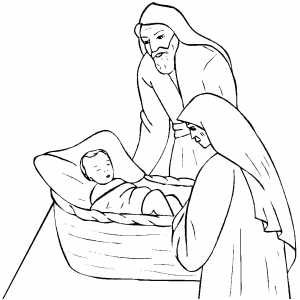 300x300 Abraham And Sarah With Isaac Coloring Page
