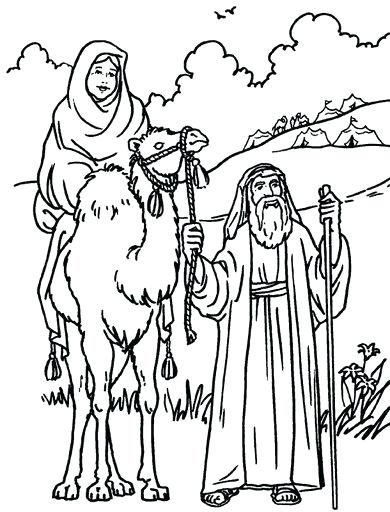 390x512 Abraham Sarah Coloring Page Coloring Pages Bible Abraham