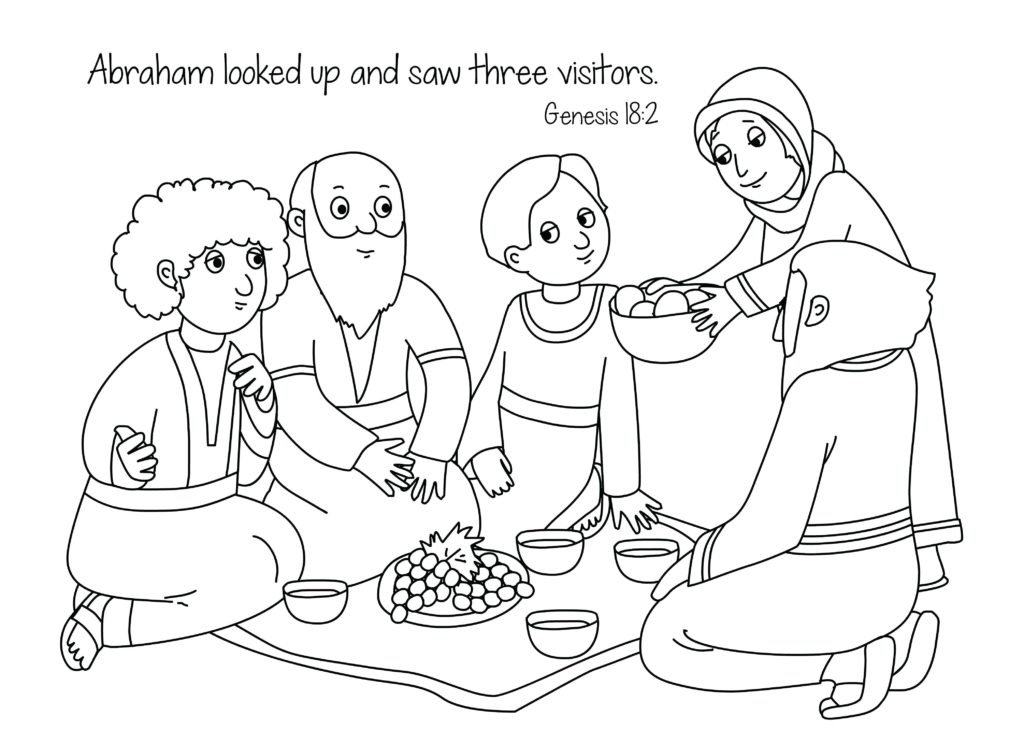 1024x744 Abraham And Sarah Coloring Page Pages Free Sacrifices Isaac New