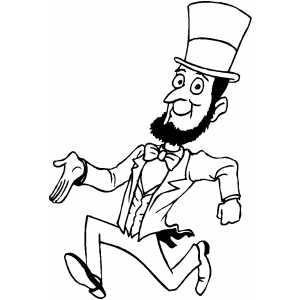 300x300 Abraham Lincoln Coloring Page