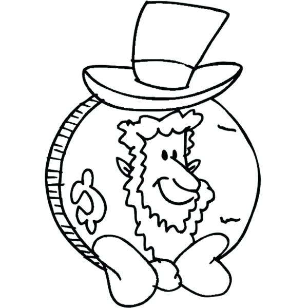Abe Lincoln Coloring Page Coin For Presidents Day Coloring Page 600x600 Abe Lincoln Coloring Page Coin For Presidents Day Coloring Page