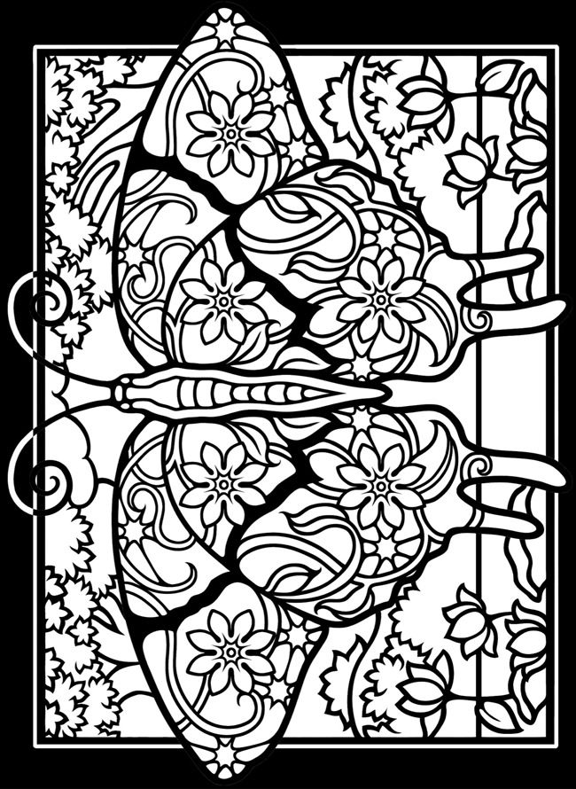 Abstract Butterfly Coloring Pages