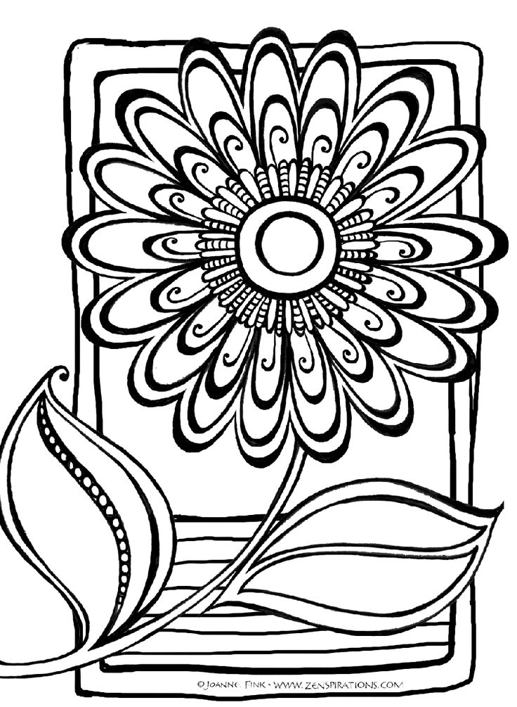 Abstract Flower Coloring Pages Patterns 736x1005 Abstract Flower Coloring Pages Patterns
