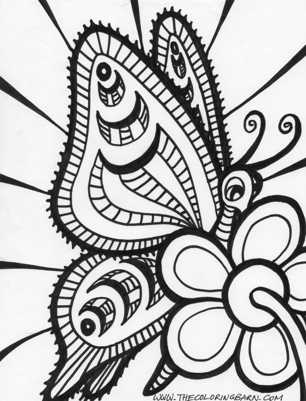 Coloring Pages For Adults Abstract Flowers 1000x1310 Coloring Pages For Adults Abstract Flowers