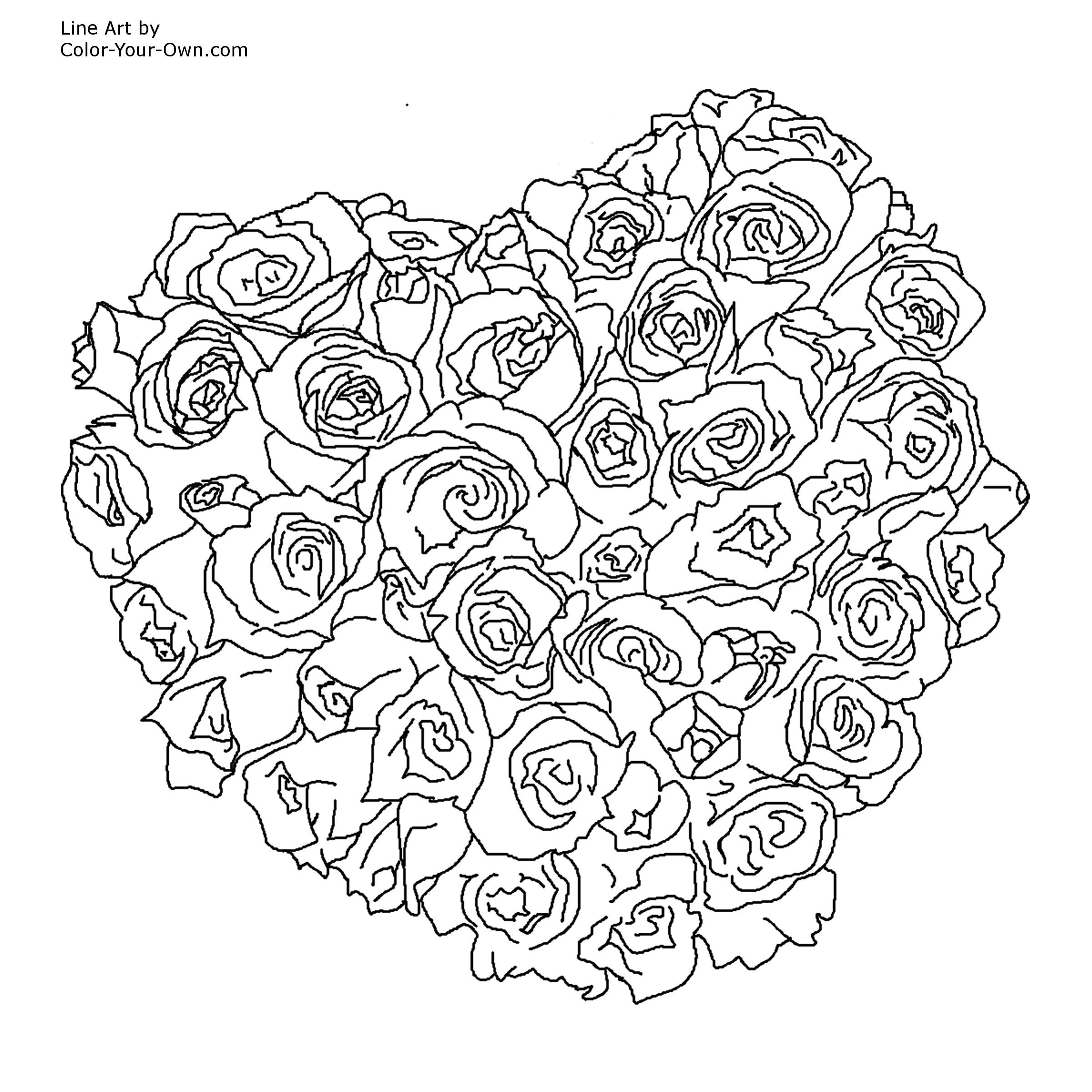 2400x2400 Easy Abstract Heart Coloring Pages
