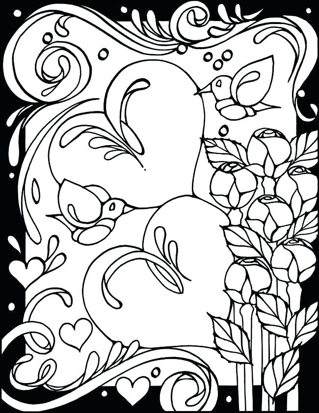 650x842 Flowers And Hearts Coloring Pages Coloring Sheets Hearts Hearts