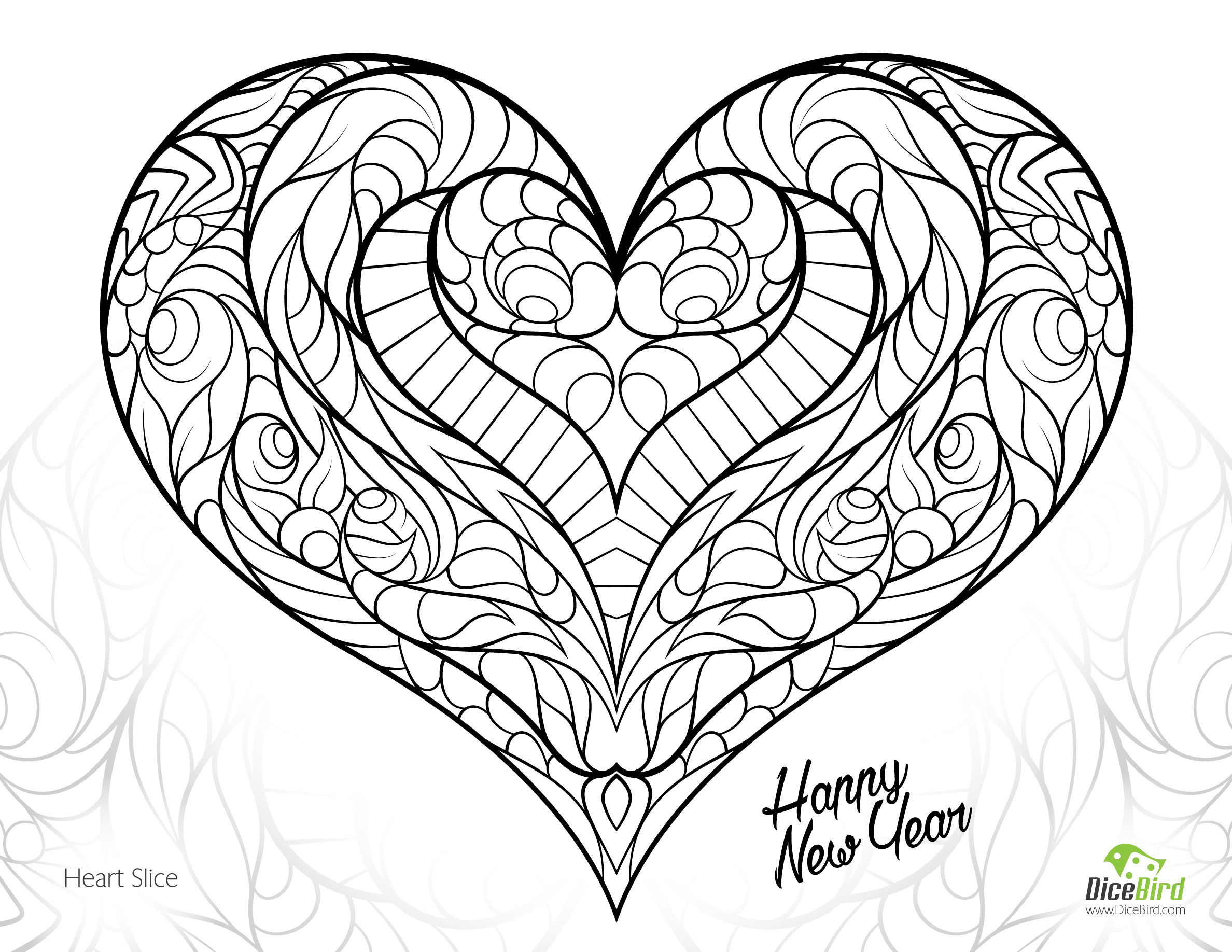 10 Unique Heart Abstract Coloring Pages for Adults: Unleash Your Creativity