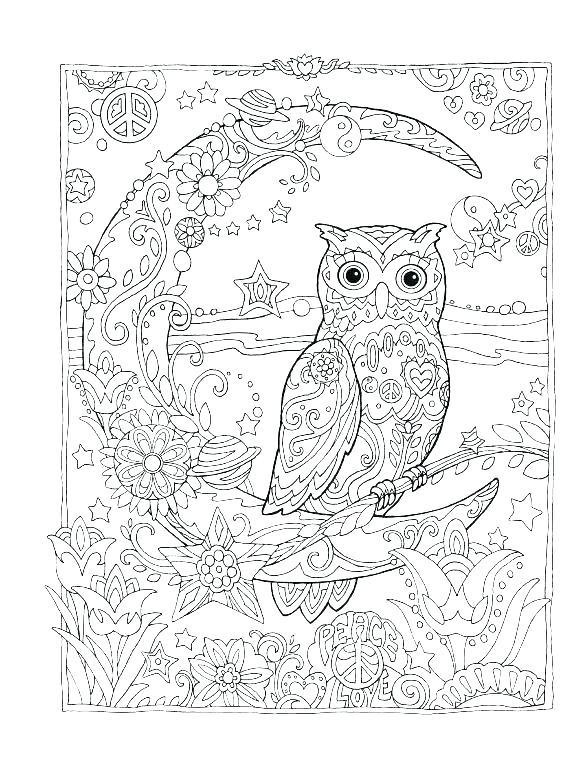 575x767 Marvellous Coloring Pages Owls Owl Coloring Page Owl Coloring
