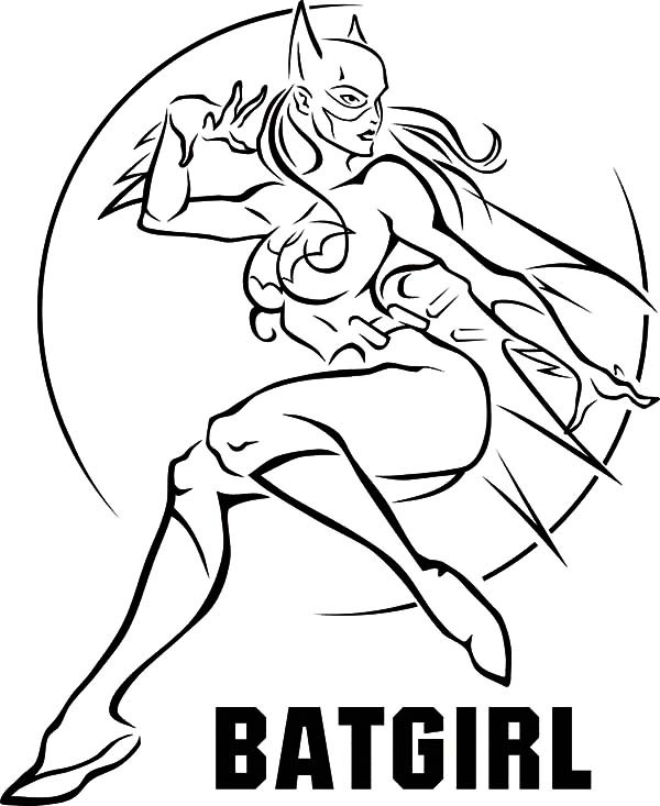 Batgirl In Action Coloring Pages Best Place To Color 600x733 Batgirl In Action Coloring Pages Best Place To Color