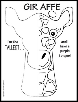 270x350 Jungle Animals Symmetry Activity Coloring Pages By Mary Straw Tpt