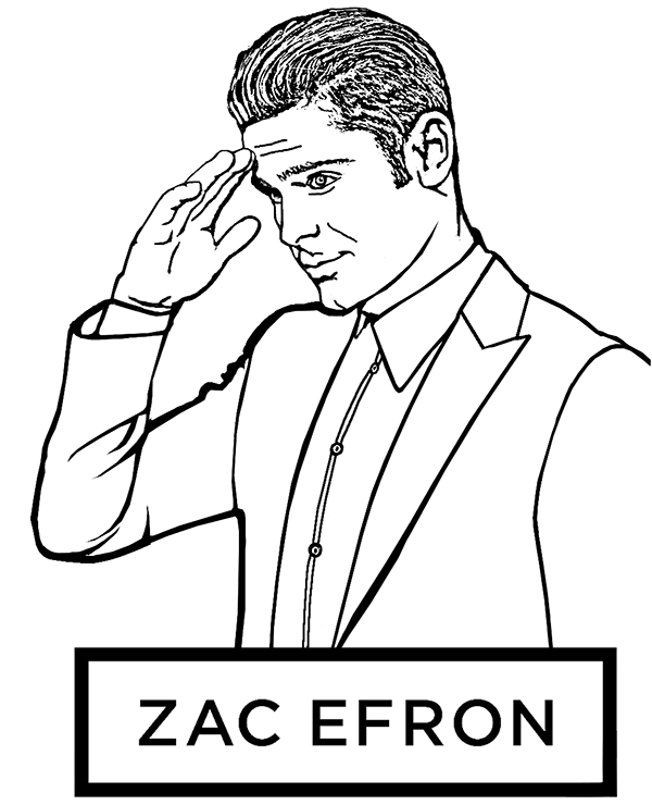 600x740 Zac Efron To Color On Celebrities