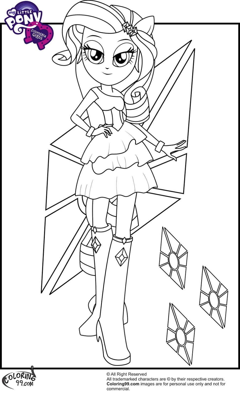 My Little Pony Equestria Girl Coloring Pages 973x1600 My Little Pony Equestria Girl Coloring Pages