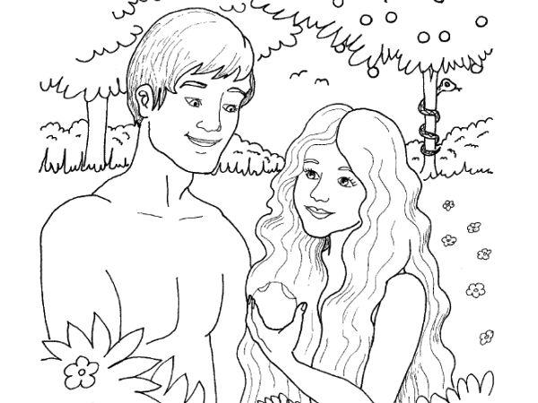 Adam And Eve Coloring Page Simple Adam And Eve Coloring Pages 600x450 Adam And Eve Coloring Page Simple Adam And Eve Coloring Pages