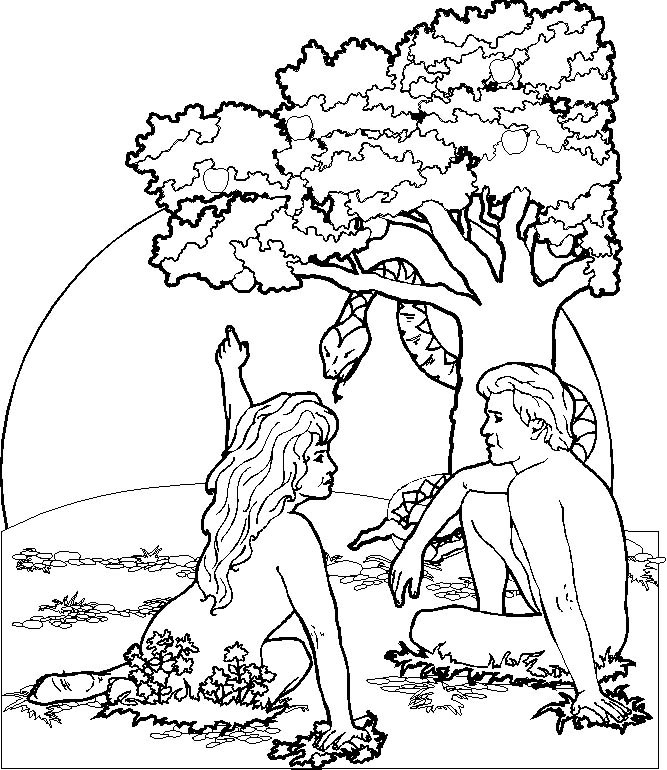 667x770 Adam And Eve In The Garden Of Eden Coloring Pages 109 Best Images