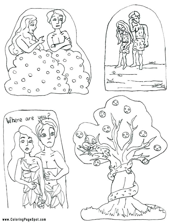 718x929 Adam And Eve Coloring Page Also God Creates Eve God Creates Eve