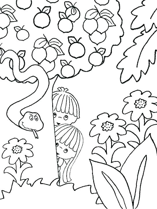 544x720 Adam And Eve Coloring Page Packed With Garden Of Coloring Page 3