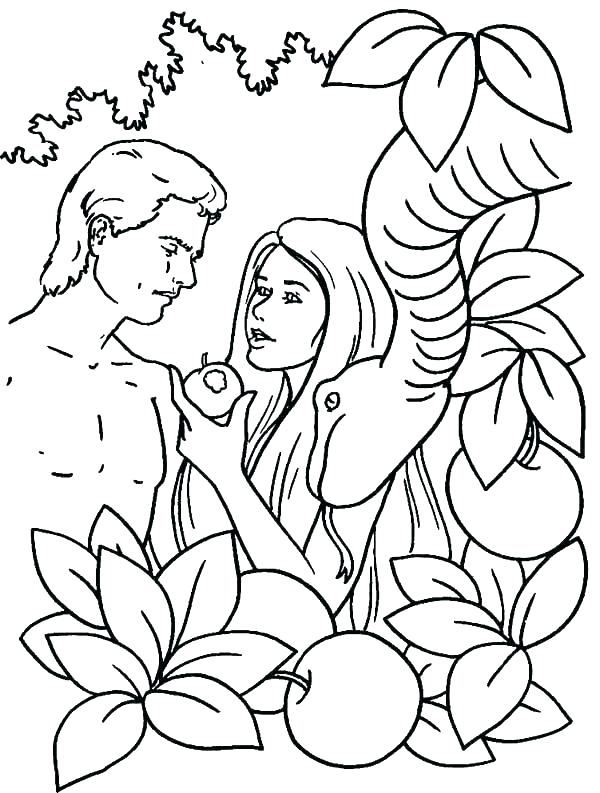 600x793 Adam And Eve Coloring Pages And Eve Coloring Page Leaving