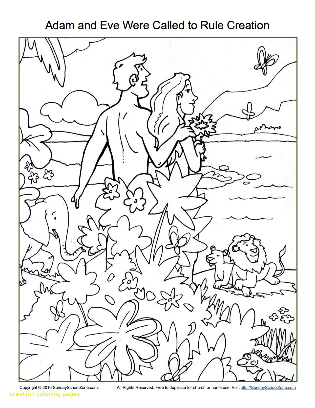 Creation Coloring Pages With Adam And Eve Were Called To Rule 1275x1650 Creation Coloring Pages With Adam And Eve Were Called To Rule