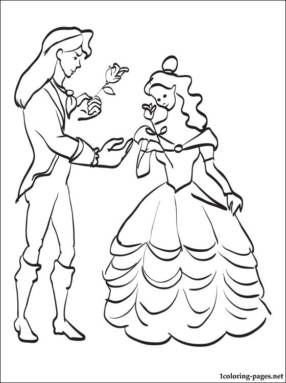 Prince Adam And Belle Coloring Page Coloring Pages 560x750 Prince Adam And Belle Coloring Page Coloring Pages
