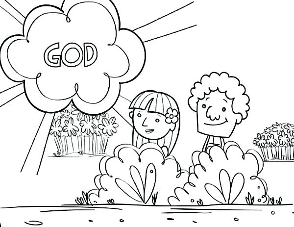 Adam And Eve Colouring Sheets Icontent 600x463 Adam And Eve Colouring Sheets Icontent