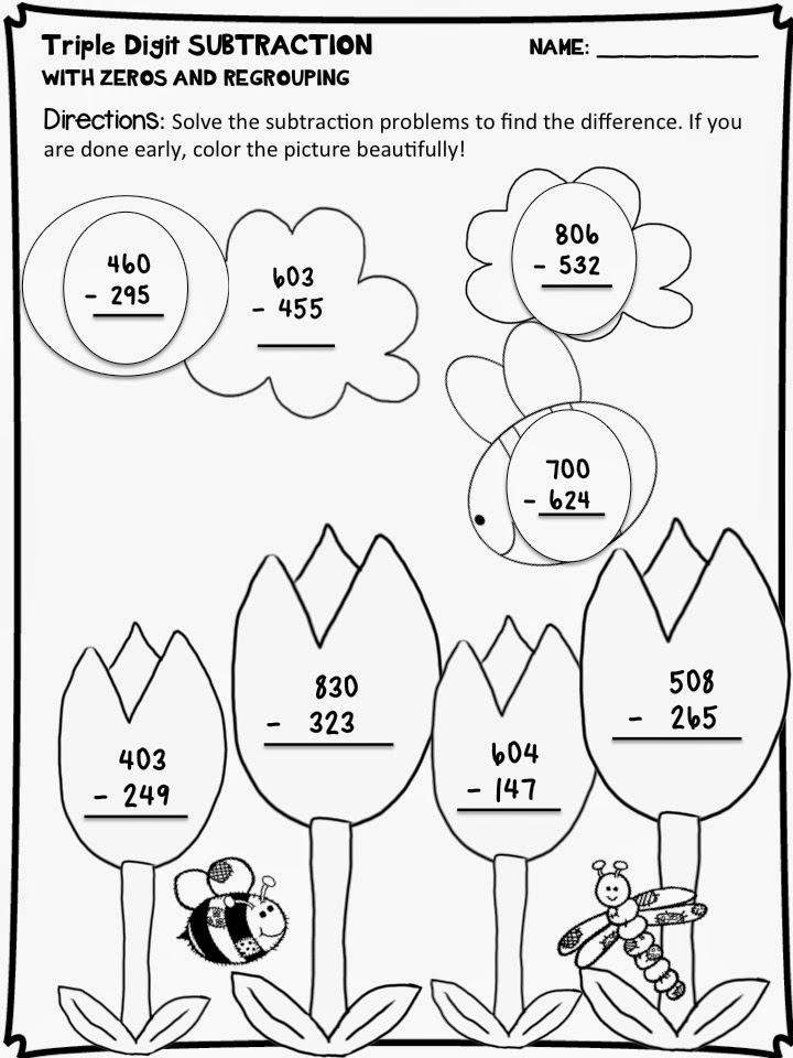 720x960 3 Digit Addition Coloring Page Math Worksheets