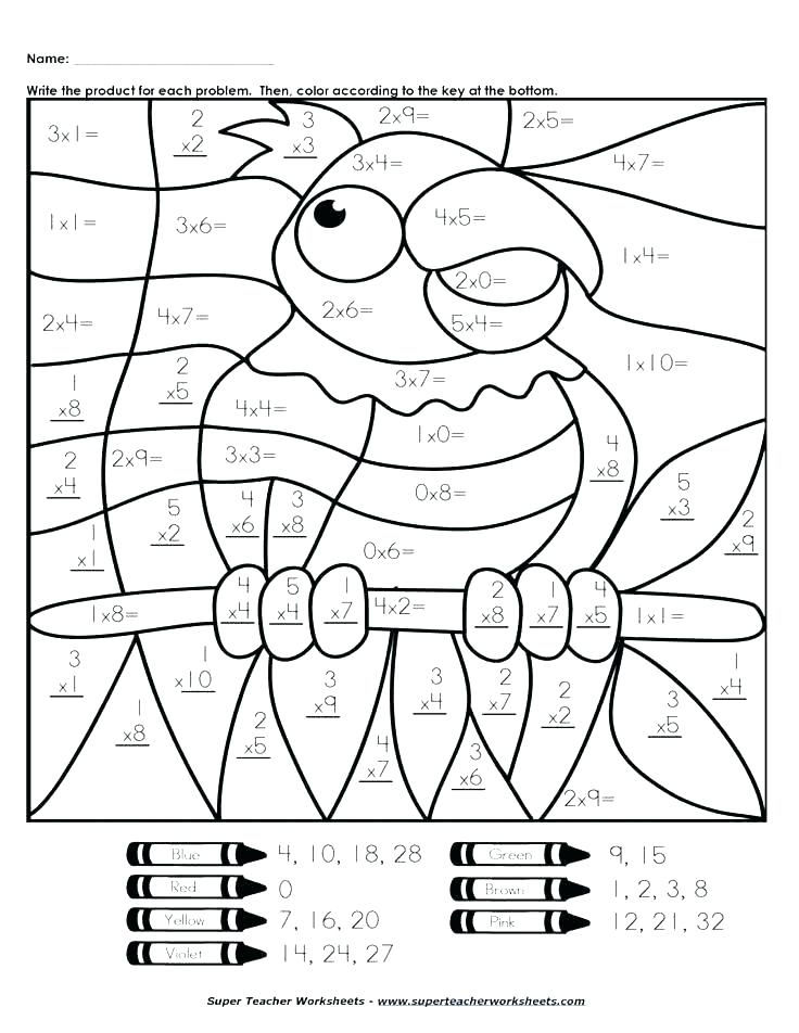 736x952 Addition Coloring Pages Free Color By Addition Worksheets Addition