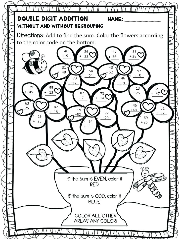720x960 Free Color By Number Addition Grade Coloring Pages Addition