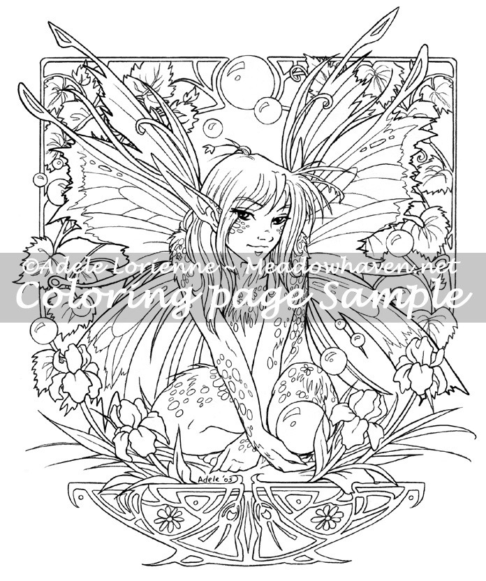 696x832 Art Of Meadowhaven Coloring Page Fairy Bubbles By Saimain