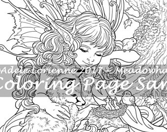 340x270 Fantasy Art And Coloring Pages By Adele Lorienne By Meadowhaven