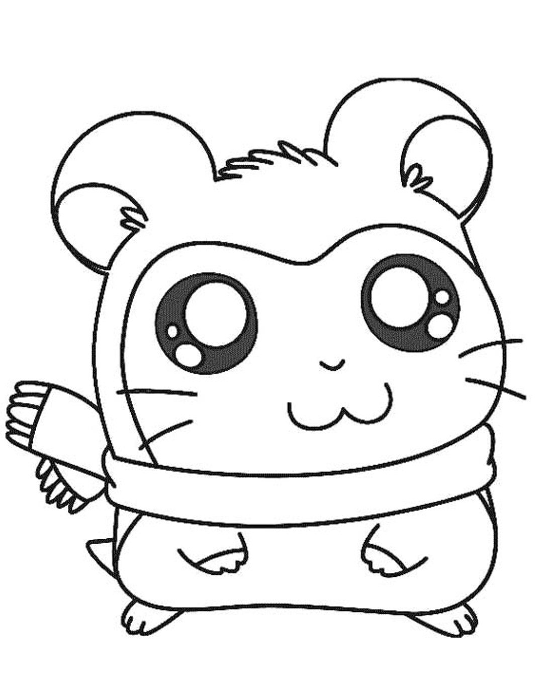 1072x1383 Hamtaro Coloring Pages Adorable Pashmina Cartoon