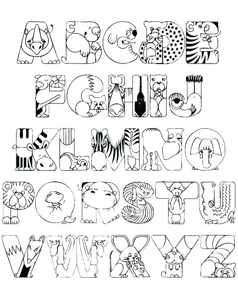 480x600 Alphabet Coloring Pages A Z Alphabet Coloring Pages Coloring Pages