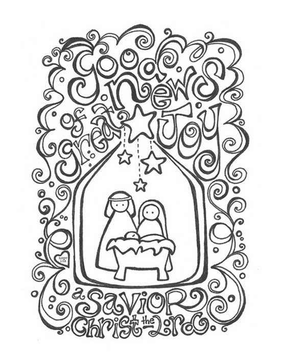 550x712 21 Christmas Printable Coloring Pages