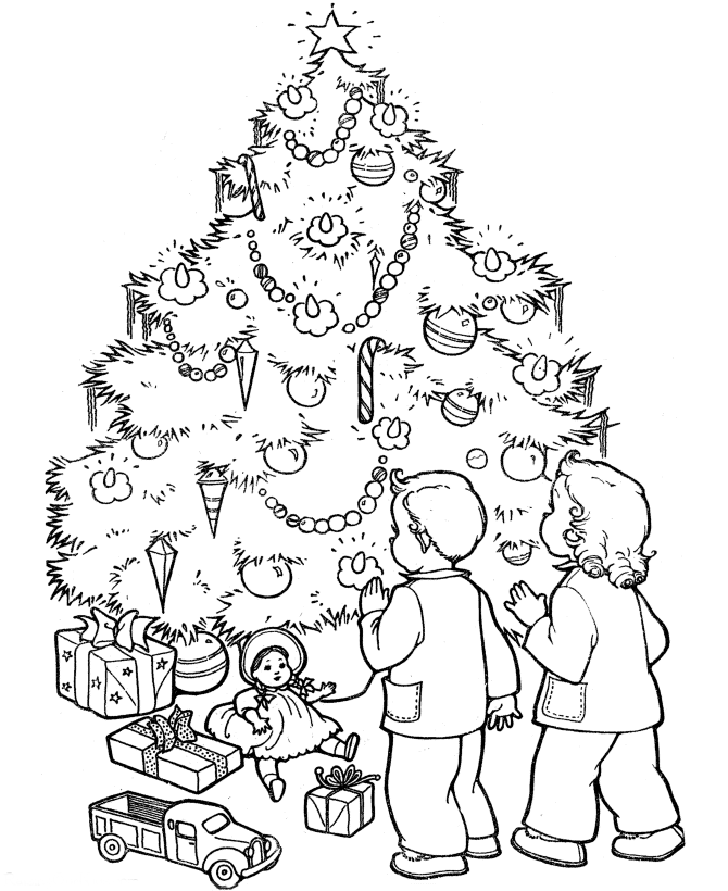 728x891 Christmas Tree Coloring Pages For Adults 2018 Dr. Odd