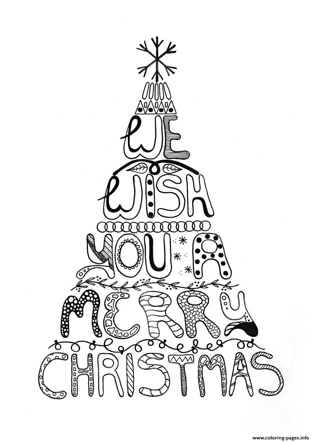 1000x1405 Merry Christmas Adult Tree Coloring Pages Printable