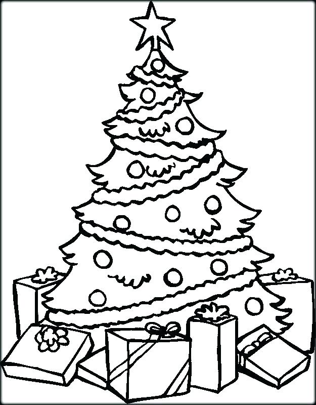 625x800 Christmas Tree To Color