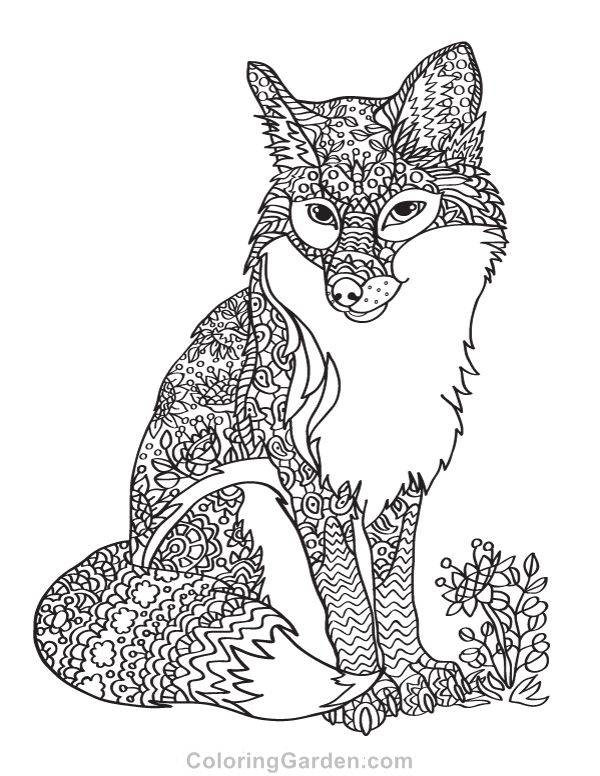 600x776 797 Best Animal Coloring Pages For Adults Images