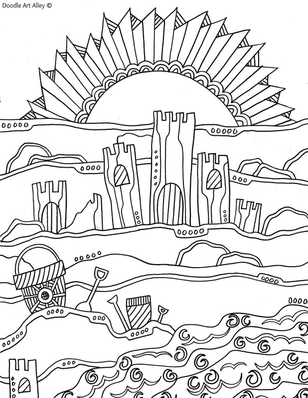 618x800 Beach Coloring Pages