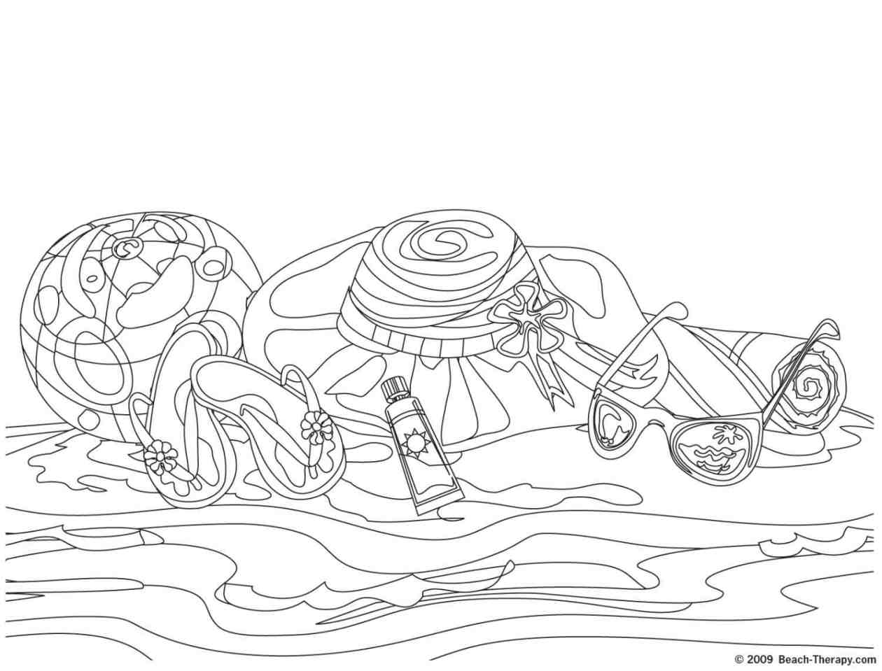 1260x959 Adult Coloring Pages Of The Beach Download