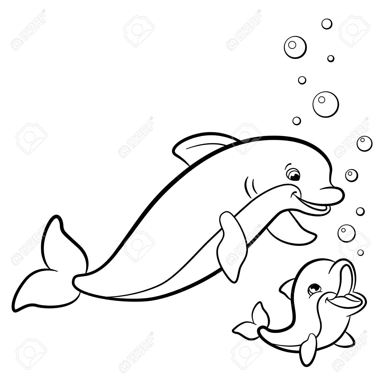 1300x1300 Cute Dolphin Coloring Pages Adult Coloring Pages