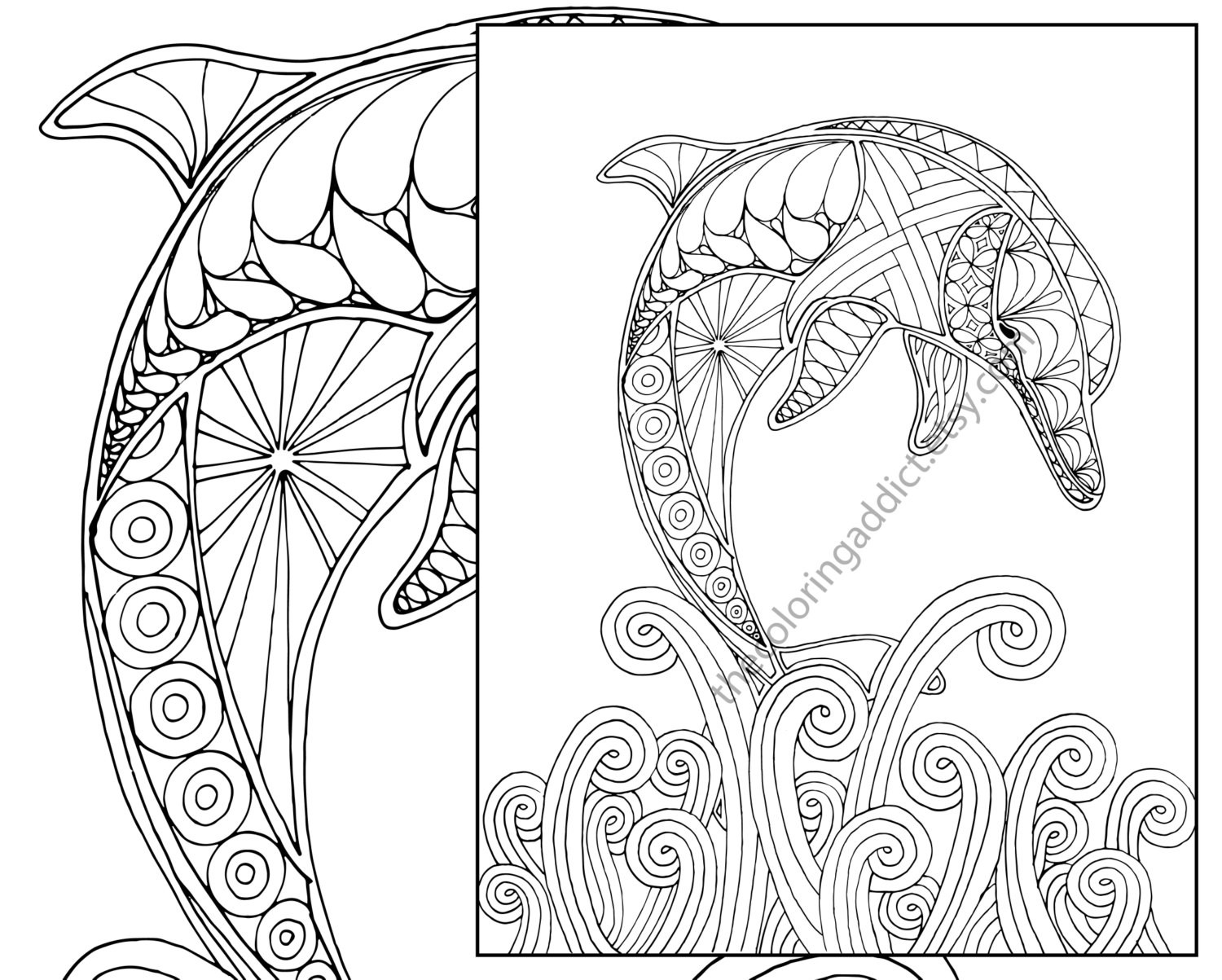 1500x1203 Adult Coloring Pages Dolphins Gallery For Kids 2018 Tearing