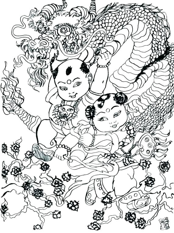 571x765 Dragon Coloring Pages Printable Dragon Coloring Pages For Adults