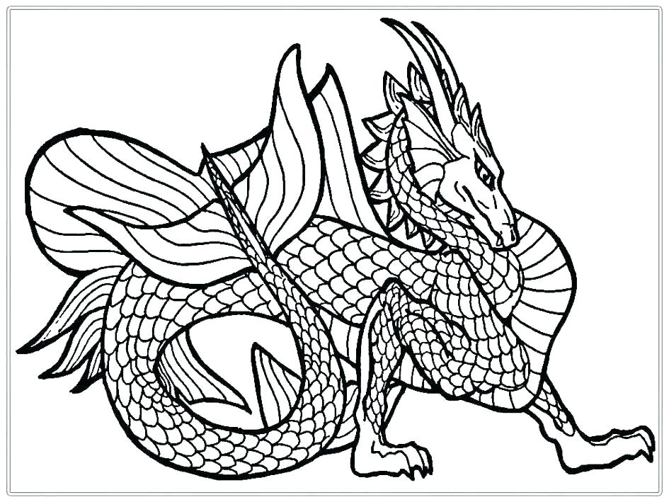 945x709 Free Dragon Colouring Pages For Adults Coloring Page Printable