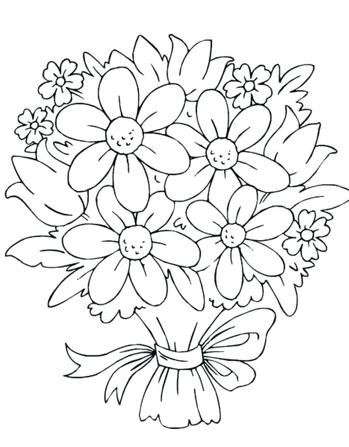 Easy Flower Coloring Pages Easy Coloring Pages In Addition To Easy 687x881 Easy Flower Coloring Pages Easy Coloring Pages In Addition To Easy