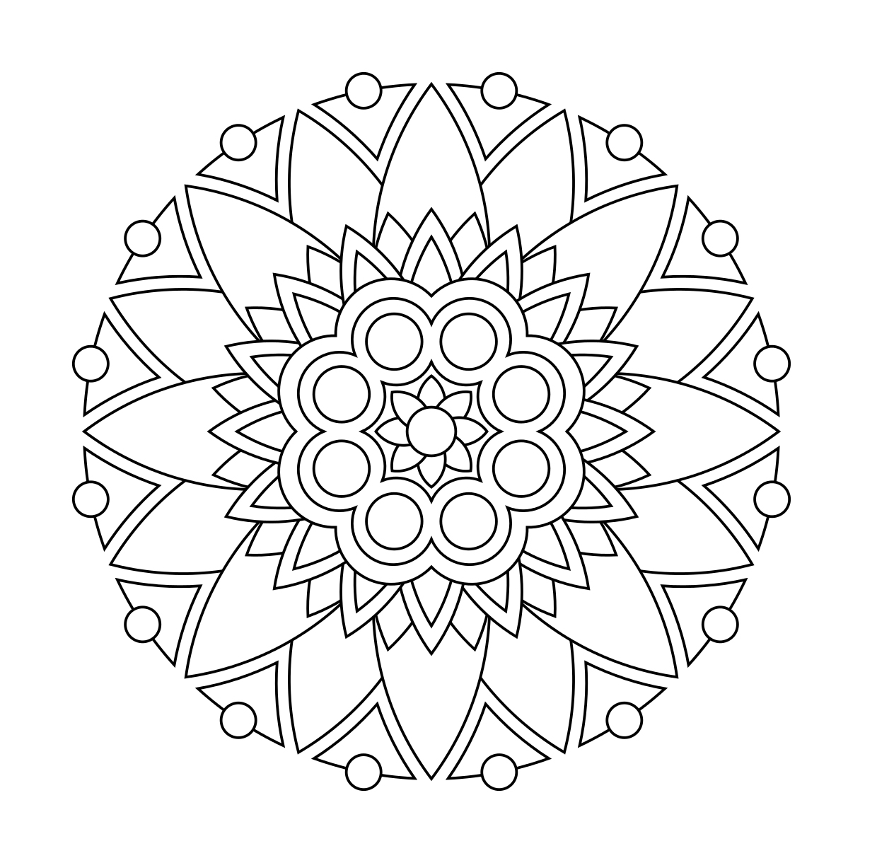 Easy Mandala Coloring Pages 9 1240x1196 Easy Mandala Coloring Pages 9